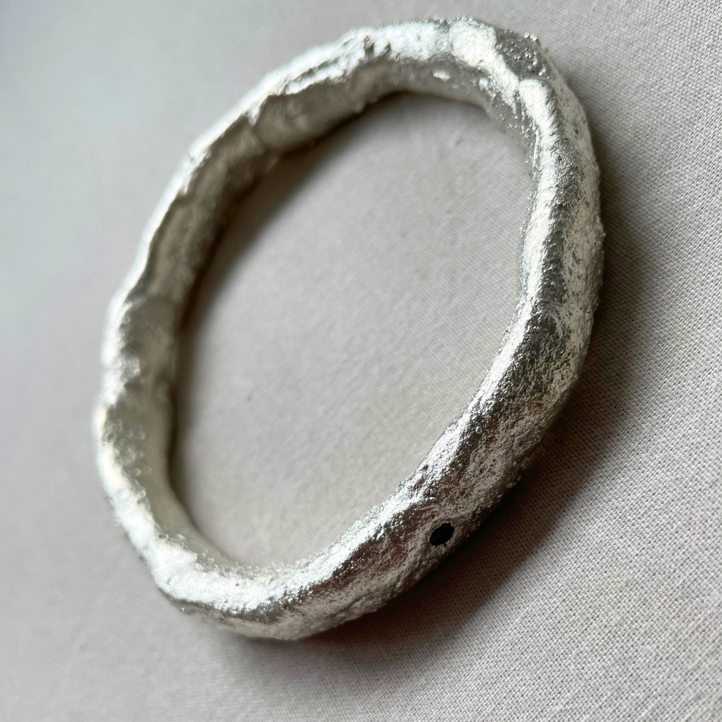Brazalete Esmeralda Plata