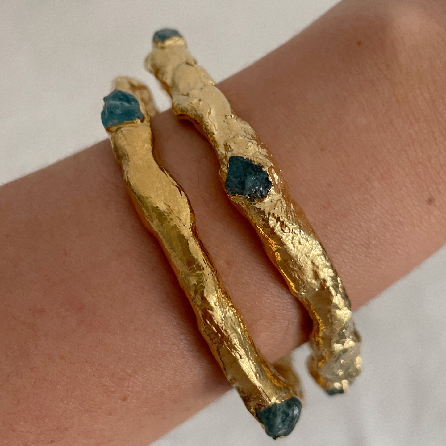 Brazalete Apatita Plata