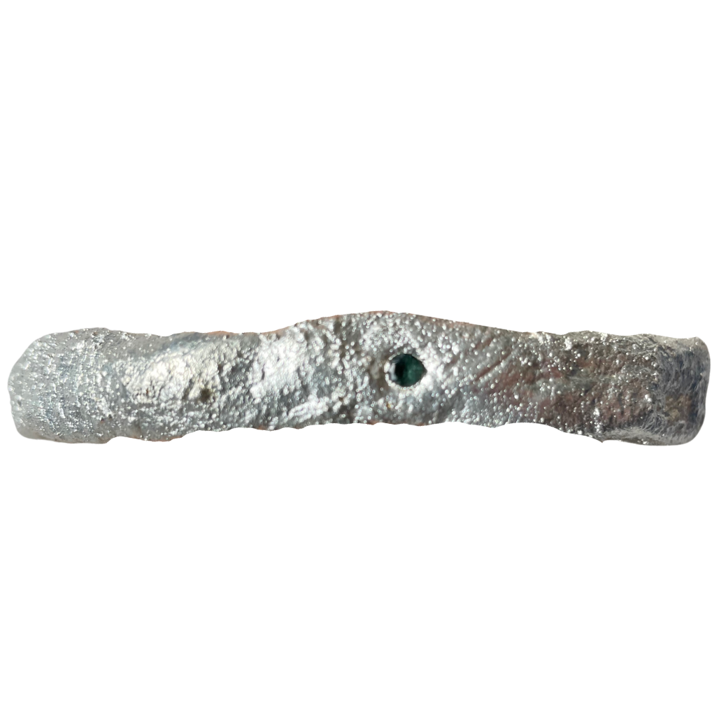 Brazalete Esmeralda Plata