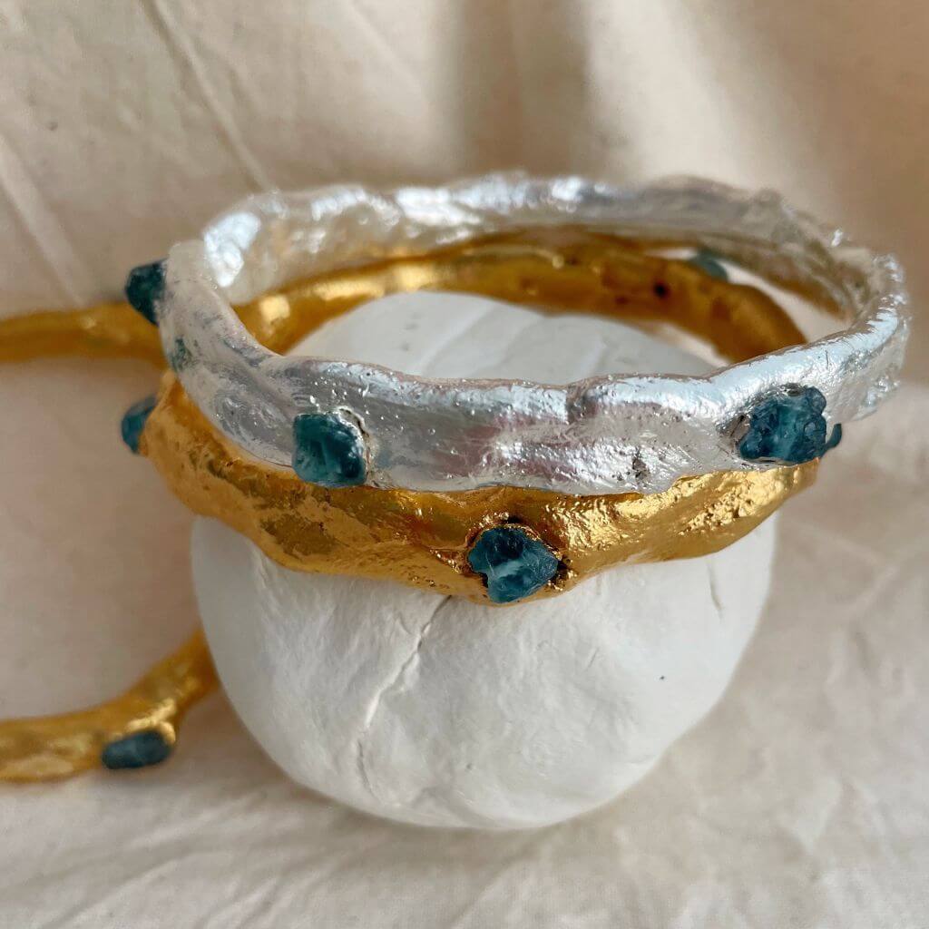 Brazalete Apatita Oro