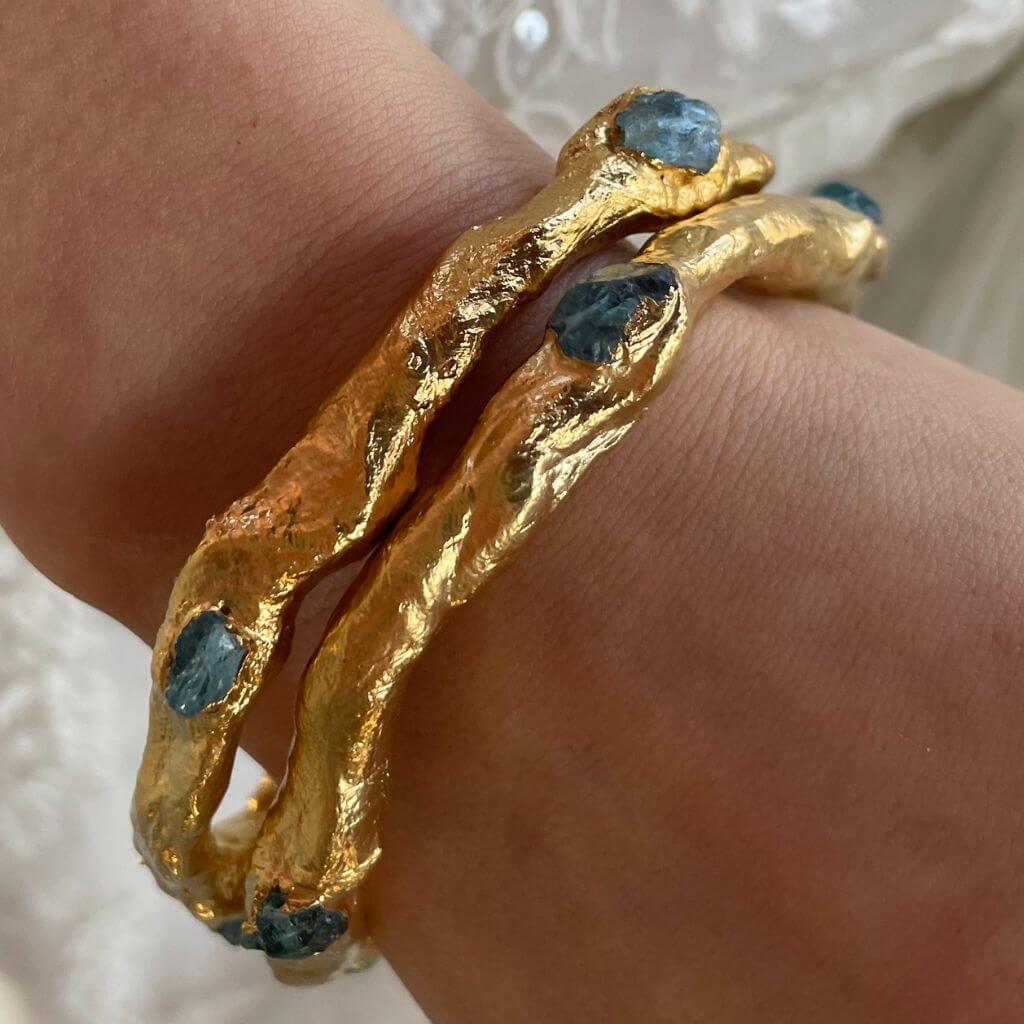 Brazalete Apatita Oro