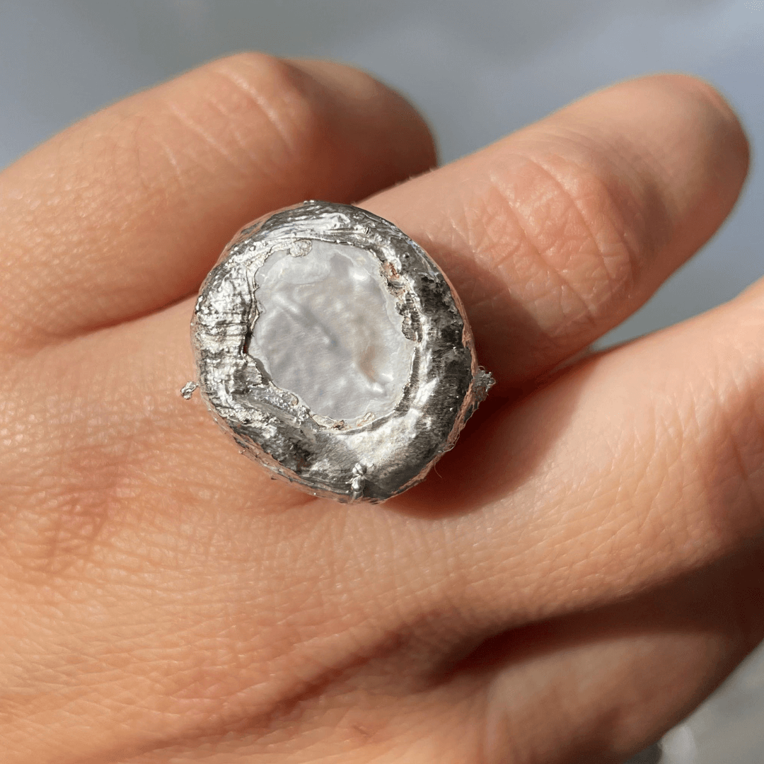 Perla Oval Plata