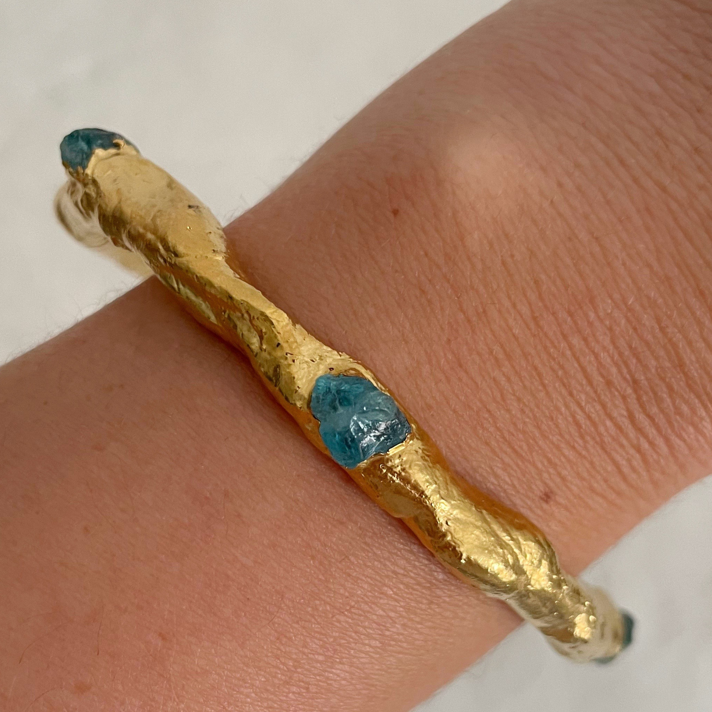 Brazalete Apatita Plata