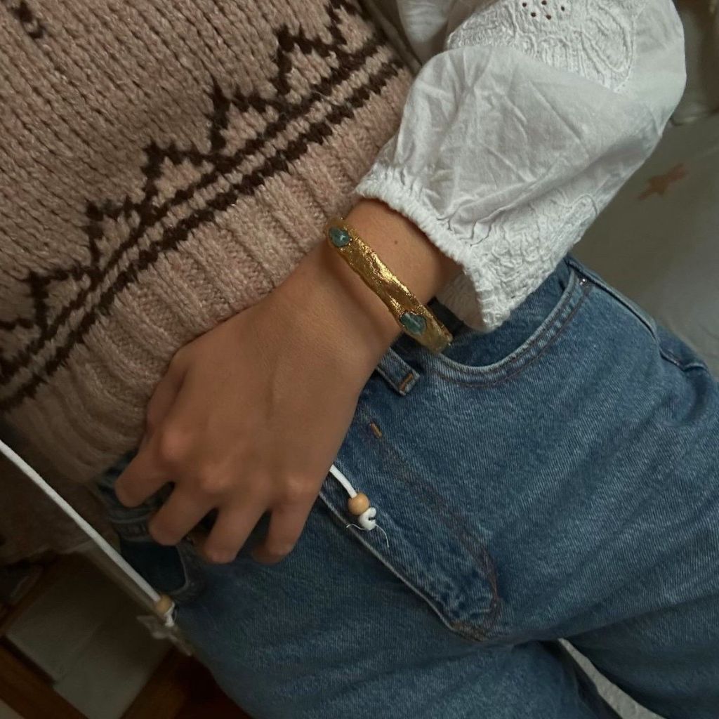 Brazalete Apatita Oro