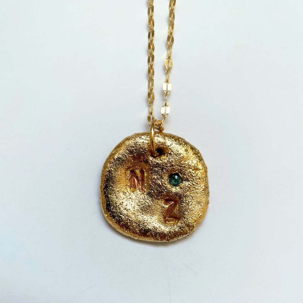 Medalla Esmeralda Personalizada Plata