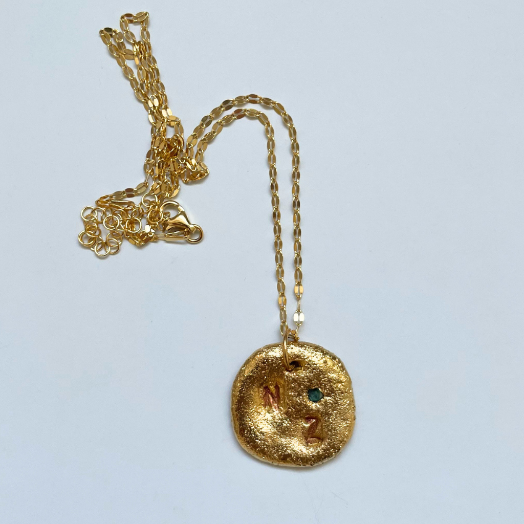 Medalla Esmeralda Personalizada Plata